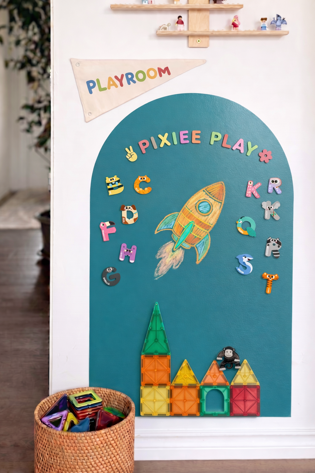 Magnetic Writable Activity Wall for Kids