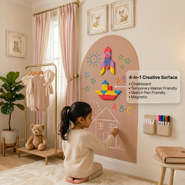 Magnetic Writable Activity Wall for Kids : Mocha